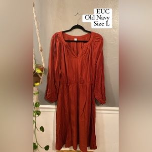 Old Navy XL Burnt Orange below the knee dress